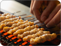 焼き鳥焼きシーン